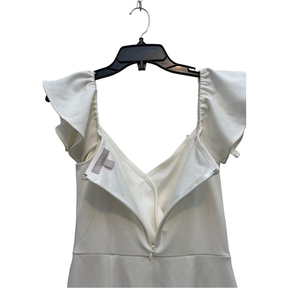 CHELSEA 28 OFF THE SHOULDER JUMPSUIT IN IVORY CLOUD - Picture 11 of 13